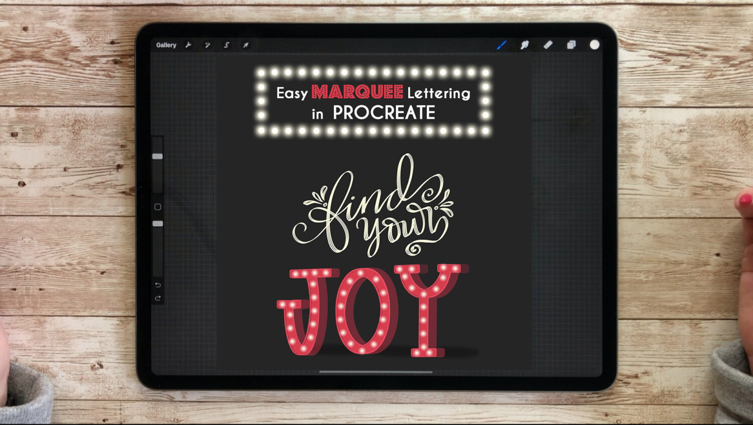 Easy Marquee Lettering in Procreate