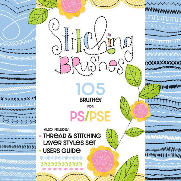 Stitching Brushes & Styles for Photoshop